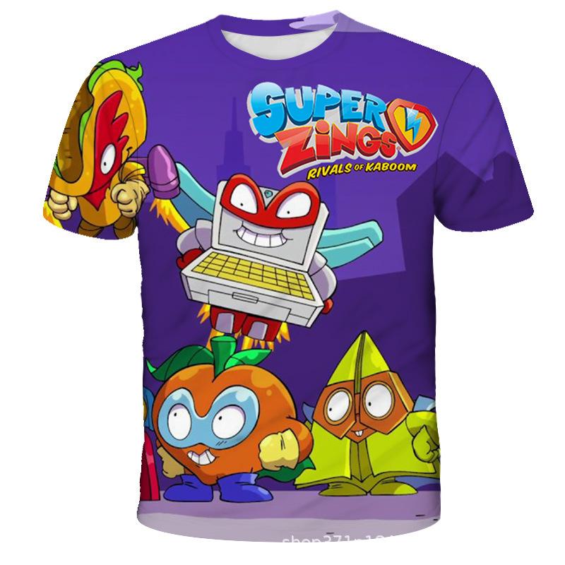 Cartoon Animation Printed Children's Clothing Top Fashionable Comfortable Short-sleeved Casual T-Shirts Boys