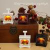 LED Retro Fireplace Candle Dollhouse Light - Simulated Flame Atmosphere Night Light