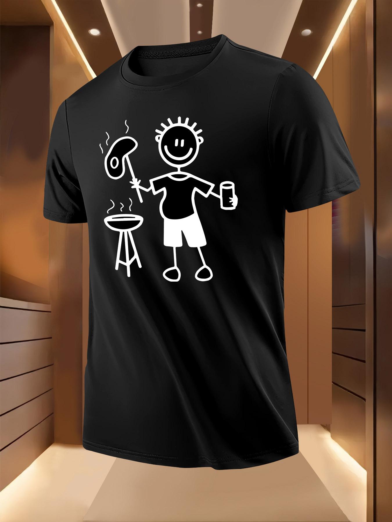 Graphic Tshirt - Lightweight Breathable Summer Tee with B... XXXXL