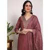 Indian Party Wear Kurta Pant Dupatta Set Women Pure Silk Salwar Kameez Kurti VF-20157