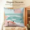 Summer Surfing Ins Art Cushion Cover Natural Linen Organic Fabric Double-Sided Printing Sofa Home Decor Gift Pillow Case
