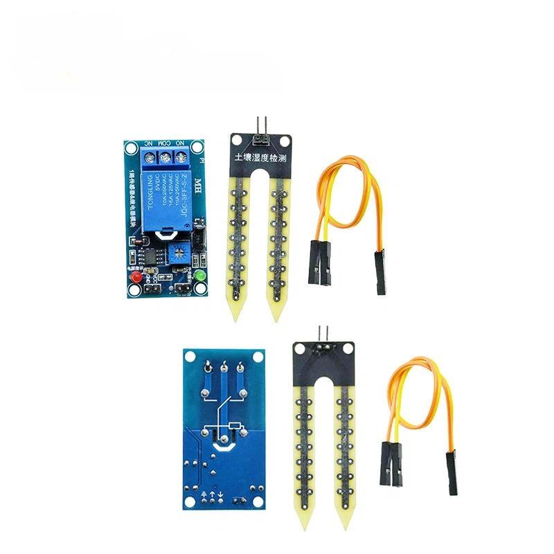 Kit de Sensor Capacitivo de Humedad del Suelo con Módulo de Relé para Jardinería DIY Detección de Humedad