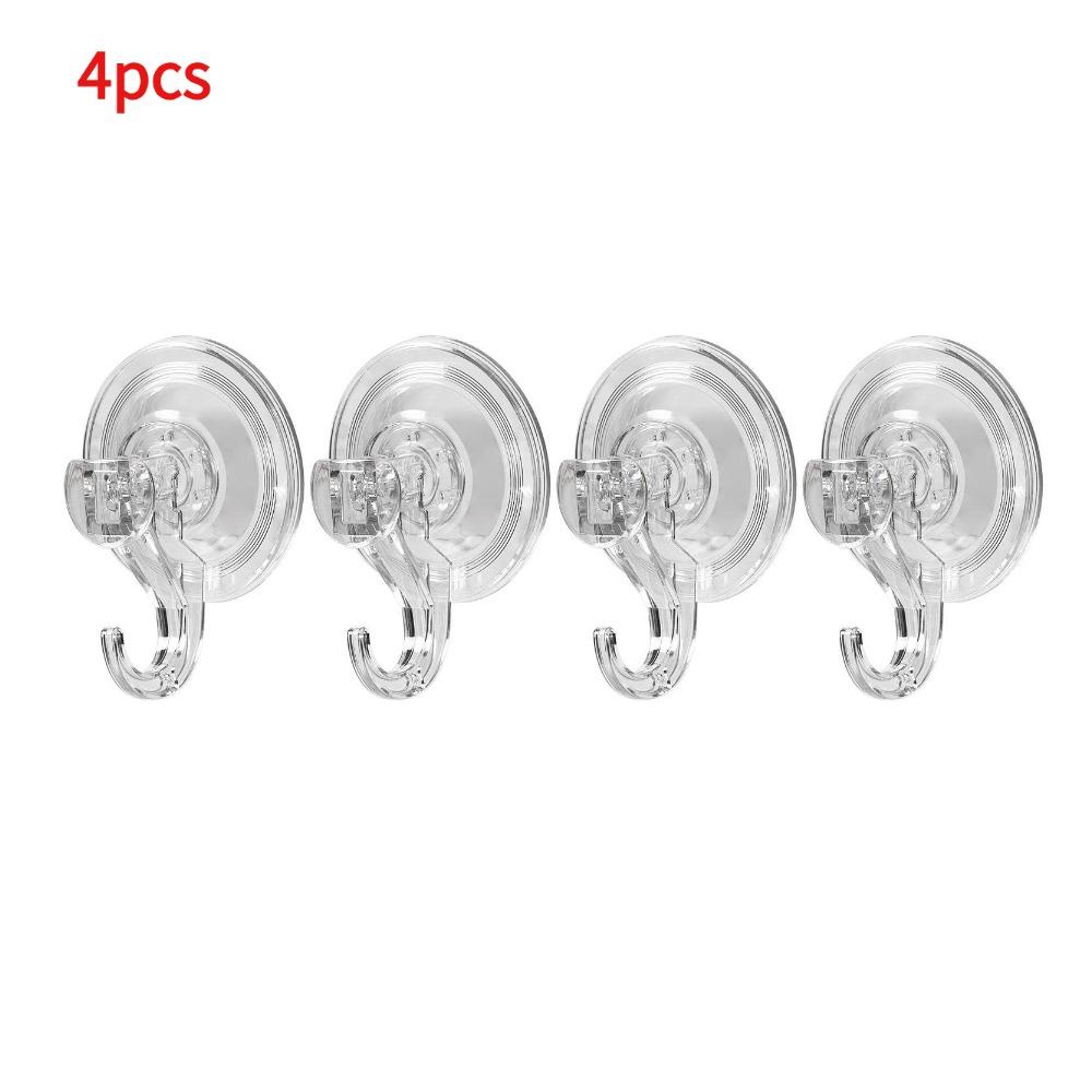 Suction Cup Hooks Clear Reusable Heavy Duty Vacuum Suction Cup Hooks Kitchen Bathroom Hooks for Towel Wall Hook Storage Holder