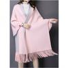 Cashmere pink-gray sharomi cardigan shawl cape muffler