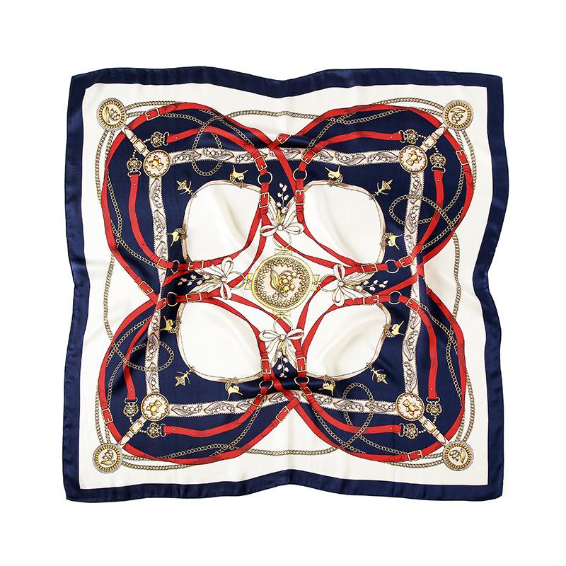 Summer Silk Shawl Square Scarf For Women Neckerchief Female Headband Hair Wrap Print Ladies Foulard Fashion Hijab Bandana