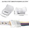 20pcs LED Strip Connector 2/3/4/5/6pin Electric Wire Connector For 5050 RGB CCT RGBW LED Strip Lights To Wire Connection Use