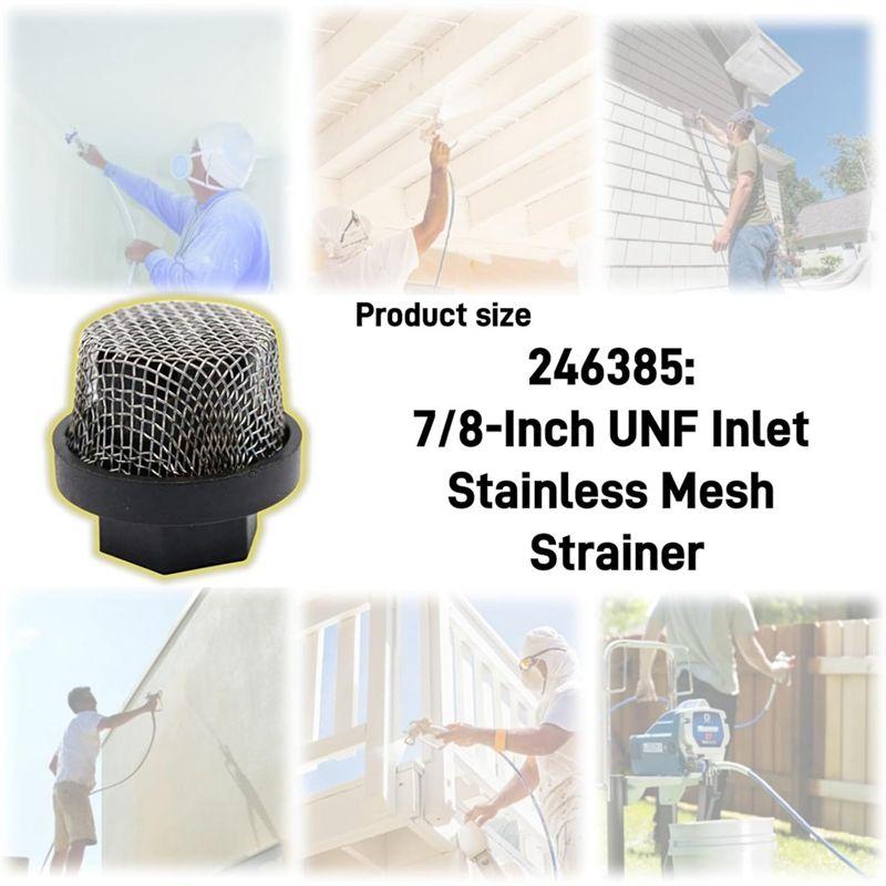 A84E-(1+4Pk)244194 Pump Repair Packing Kit&246385 7/8 Inch UNF Inlet Strainer Screen Replacement Kit For 390 395 490 495 595