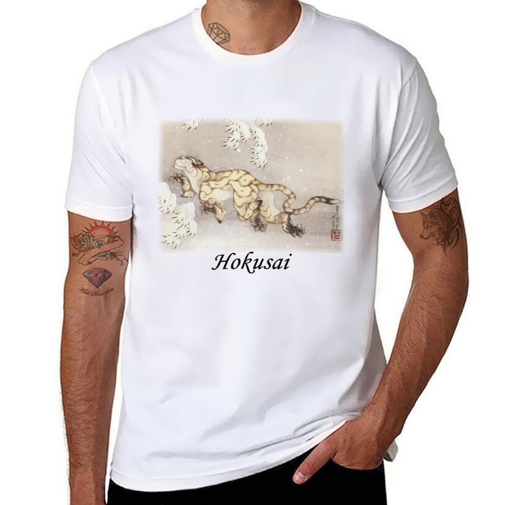 Hokusai  Winter Tiger TShirt Large Size Soft Cotton TShirt