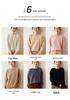 Women's Soft Cashmere Knit Sweater: Round Neck, Long Sleeve, Loose Fit, Cozy Autumn/Winter Base Layer