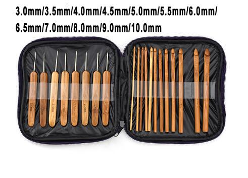 1Set Crochet Hooks Set With Case 14 Styles Knitting Needles Set DIY Needle Arts Craft Scissors Markers Sewing Tools YJN