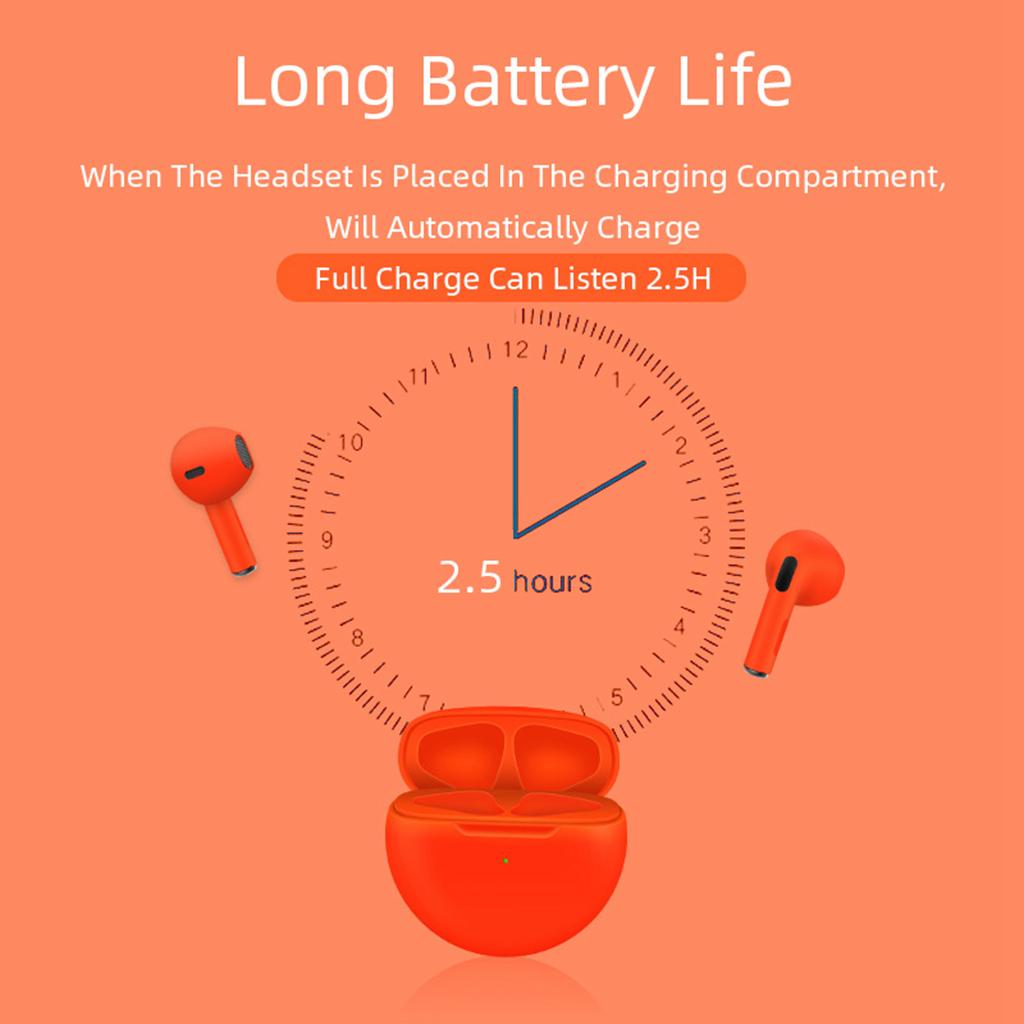 Headset Pro 6 TWS Wireless Headphones with Mic Fone Bluetooth Earphones Sport Running Headset for Apple iPhone Xiaomi Pro6 Earbuds