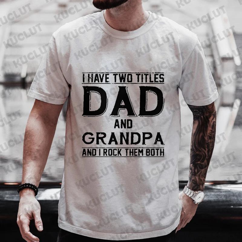 Papa und Opa Print T-Shirt T-Shirts für Männer Lässig Kurzarm T-Shirts Stilvolles T-Shirt Kleidung Papa Papa Herren T-Shirt für Sommer