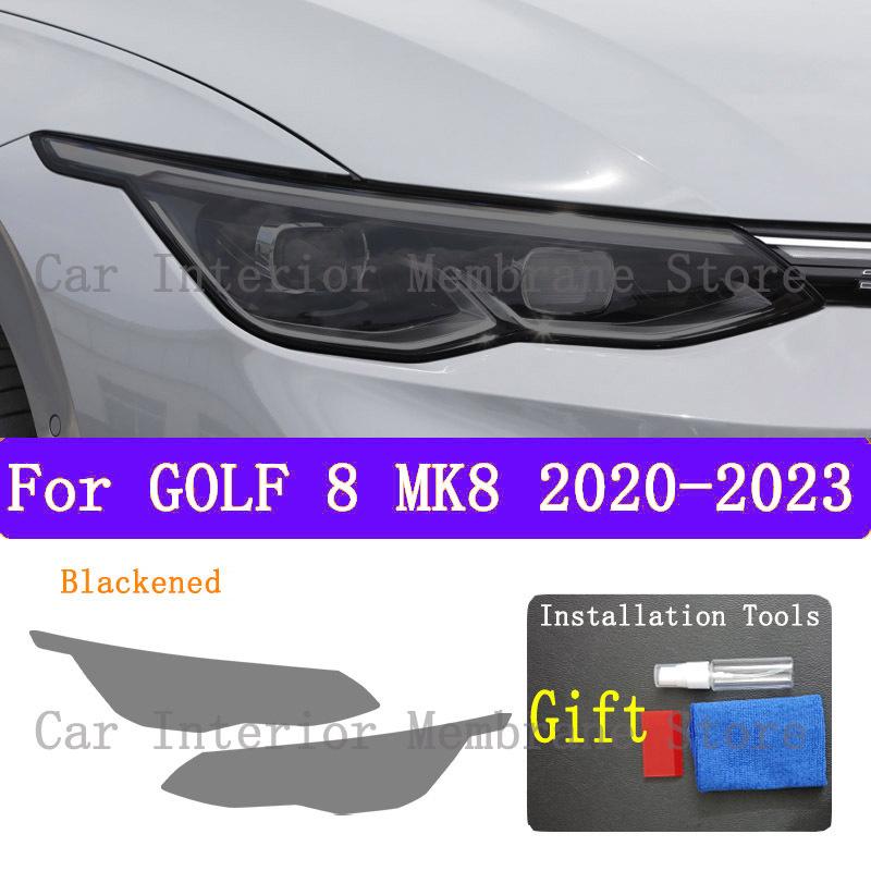 For GOLF 8 MK8 Car Exterior Headlight Anti-scratch Front Lamp Tint TPU Protective Film Repair Accessories