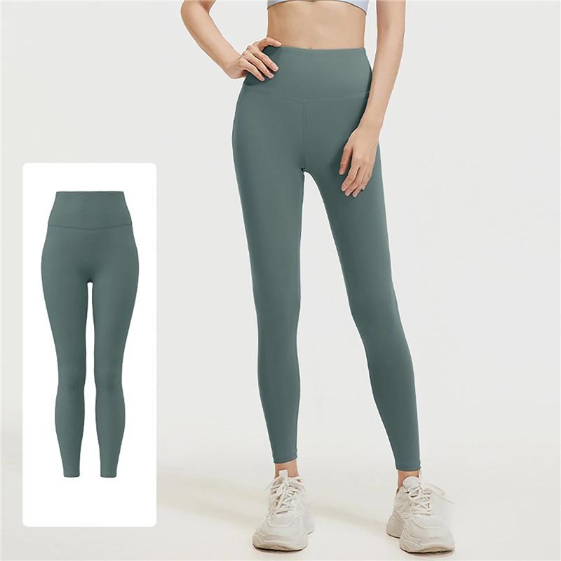 Women's Yoga Pants Nude Stretch High Waist Hip Lifting Sports Fitness Tight Fitting Trousers Abdomen