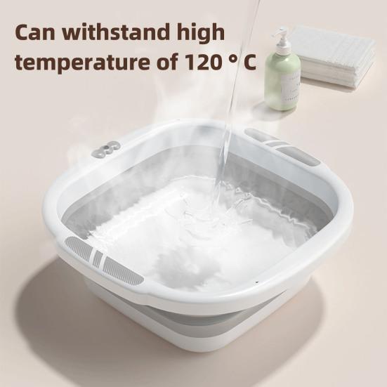 Yousheng Large Capacity Foot Basin Foldable Design Portable Foot Bath Tub Basin Expandable Easy Storage Foot Soak Basin