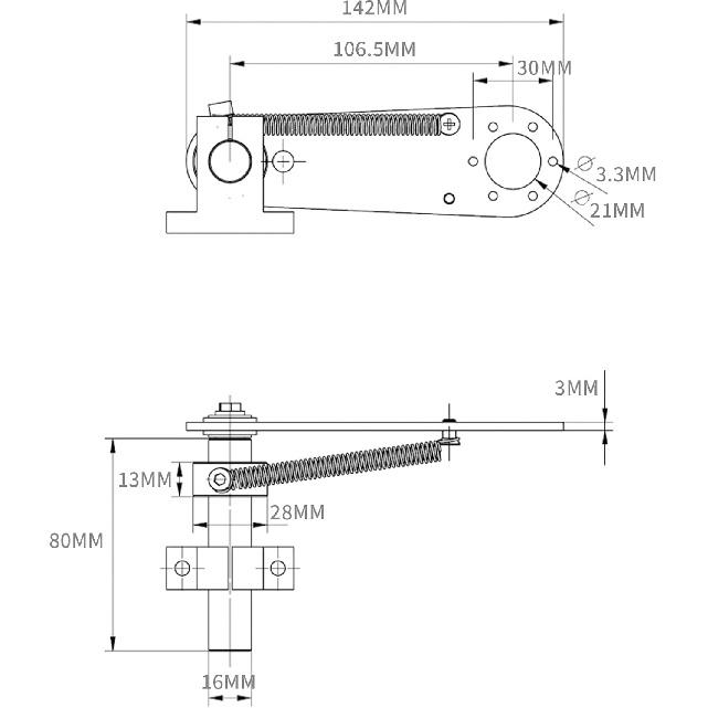 Encoder Bracket, Adjustable Non Slip Aluminum Alloy Bracket Encoder Mounting Bracket Mobile Sliding Bracket Accessories 38mm 6mm Axis Encoding