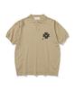 KNITTED Cool Summer Open Collar Clover Knit Beige