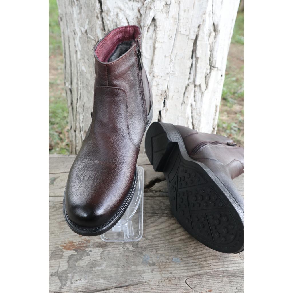 Pánské neformální boty na zip z pravé kůže v černé barvě