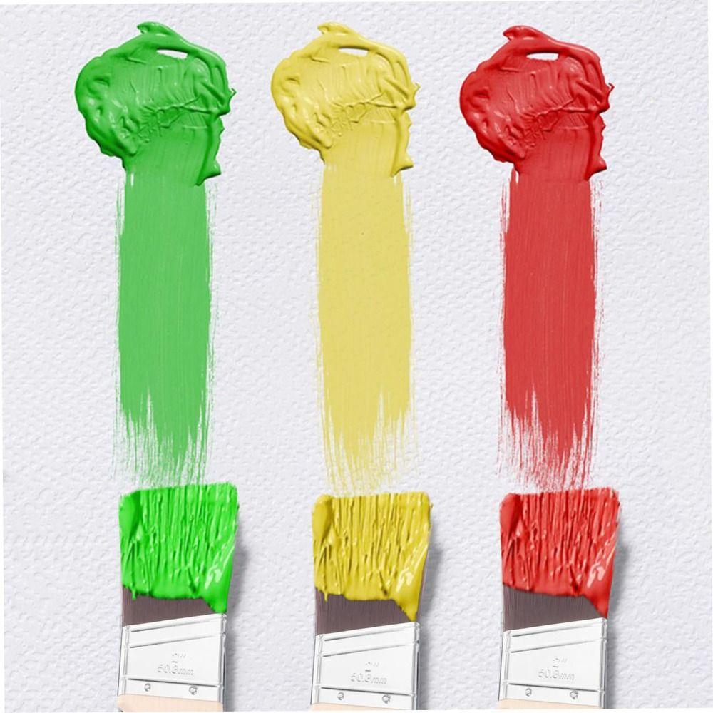 Soft Bristle Angled Paint Brush Thickened Wall Brushing Tools Wood Handle Brush  Wall Painting