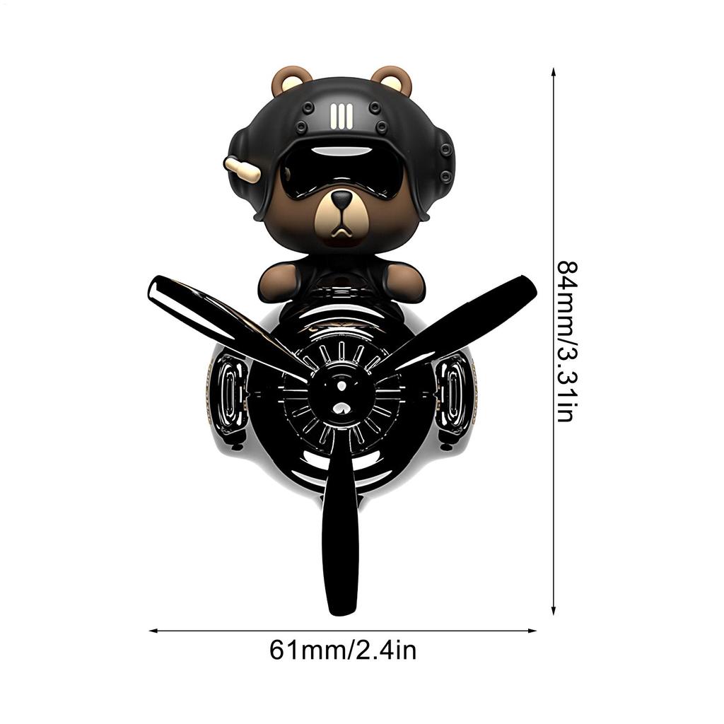 Bear Air Freshener for Car Bear Rotating Air Freshener Vent Clips Cute Car Fragrance Vehicle Decorative Accessories for Travel