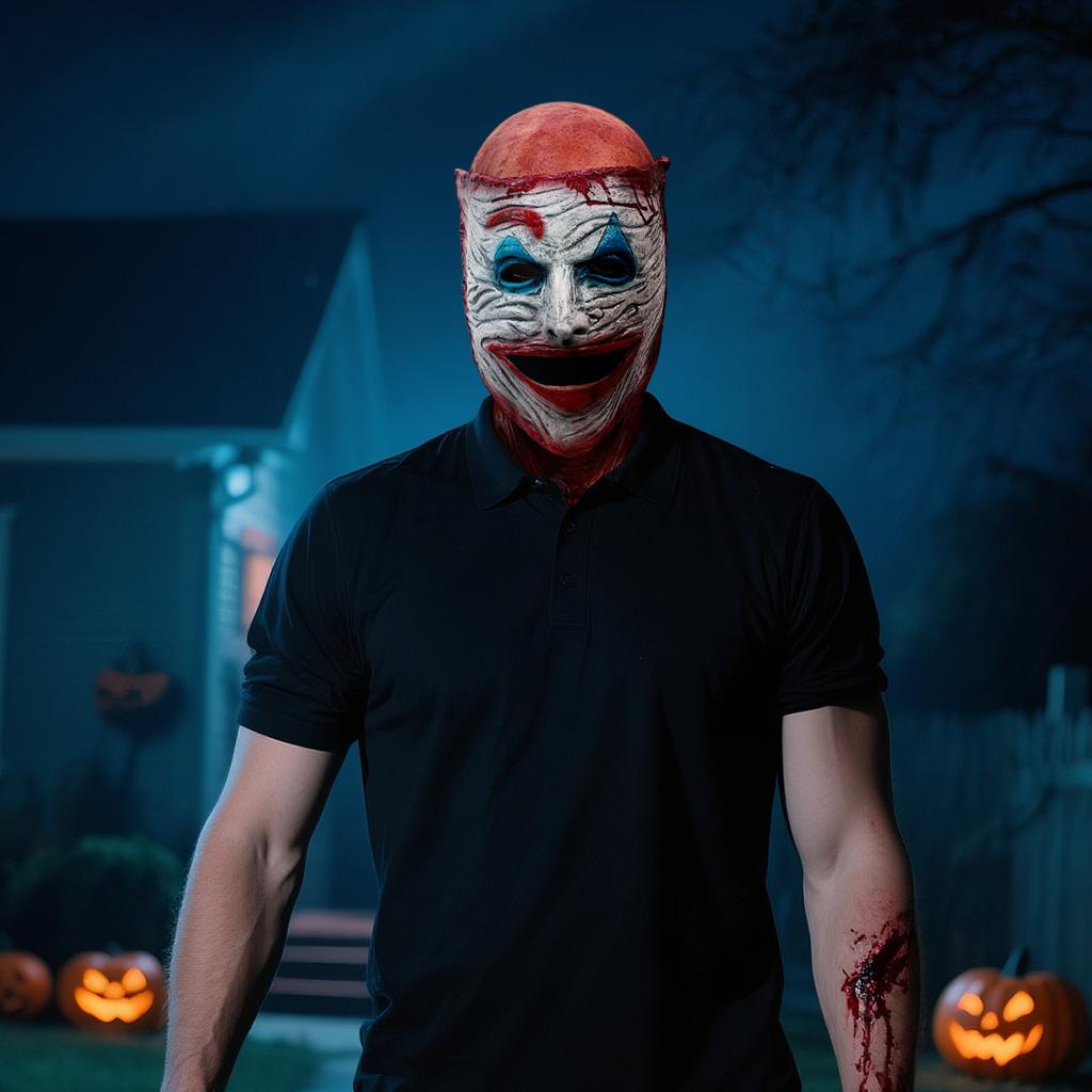 Clown Double Layer Mask Halloween Horror Two Layer Mask