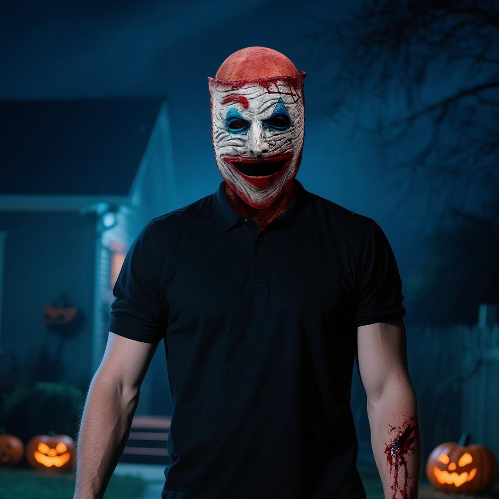 

Clown Double Layer Mask Halloween Horror Two Layer Mask One Size