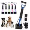 Foldable Waste Scooper for Dogs Dog Pooper Scooper, Portable Pet Cleanup Tool with 20 Bags, Large And Medium Carry Case, Yard, Lawn, Outdoor