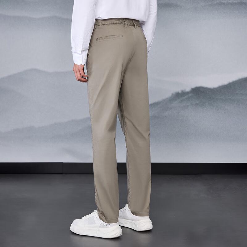 HLA Men's Casual Elastic Embroidered Pants