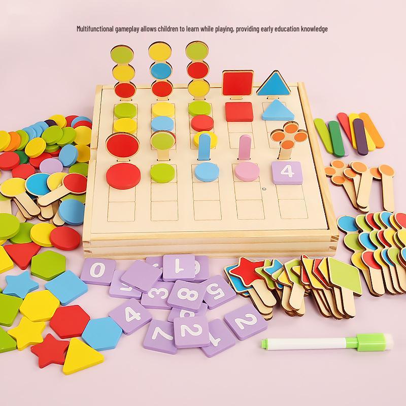 Montessori matematické pomôcky: Vzdelávacia krabica na sčítanie a odčítanie & Hračka Sudoku puzzle