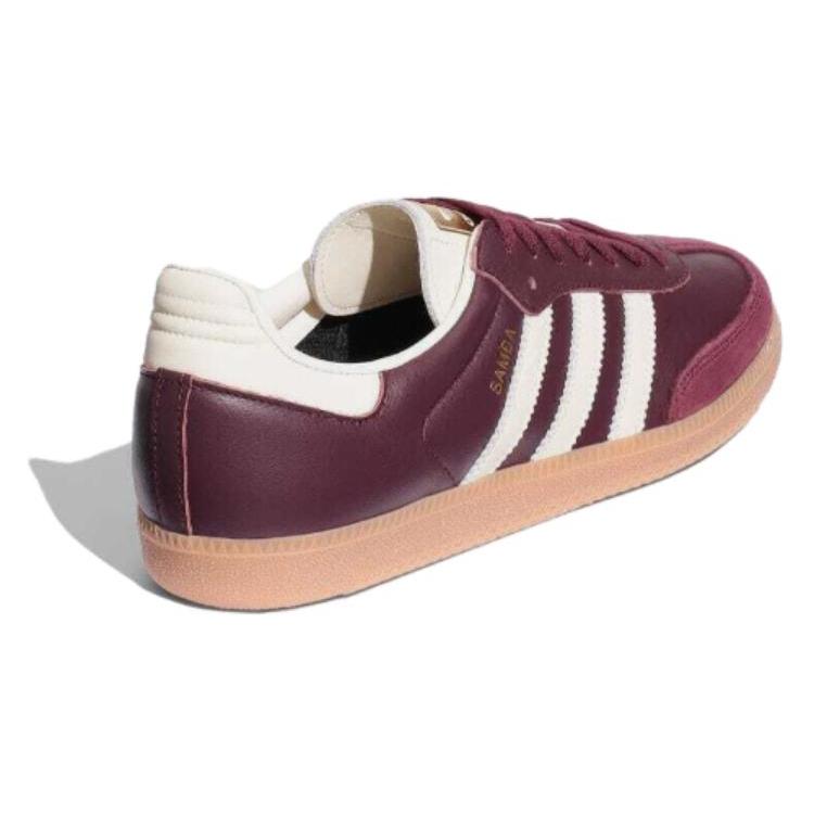 New Adidas Originals Samba Og Maroon Gold Metallic Women's ID0477