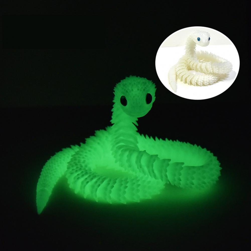 Fidget Snake Toy Realistic 3d Printed Snake Ornament with Flexible Joints Effect Model Creative Funny Snake Toy for Kids Adults