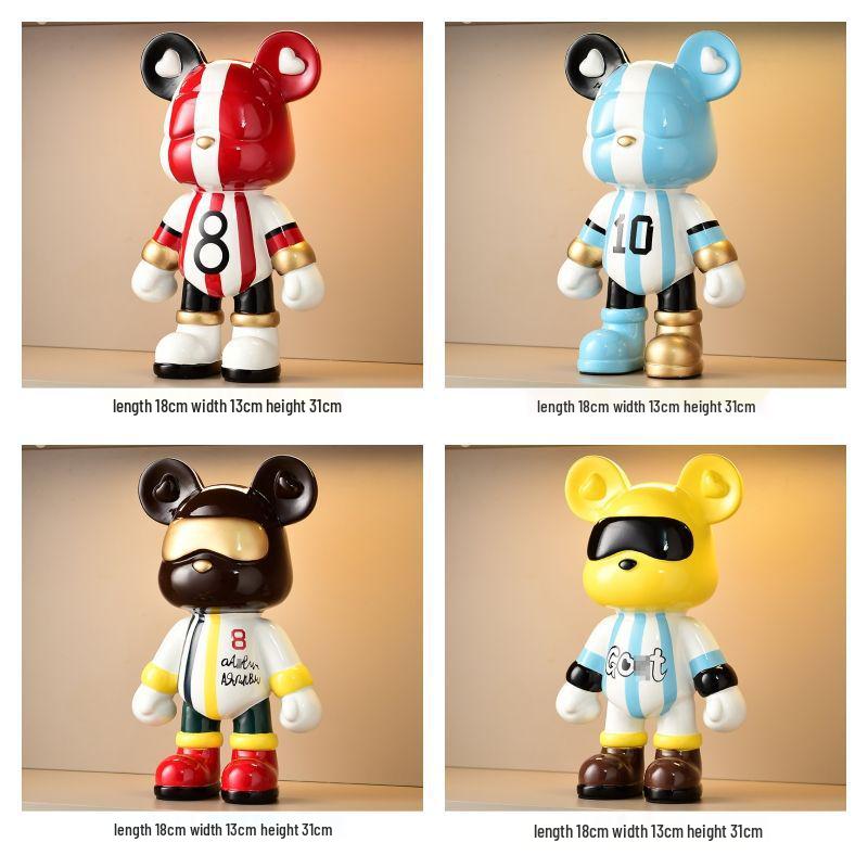 Trendy Beer Figuur Spaarpot - Creatieve Cartoon Decoratie voor Moderne Woonkamers