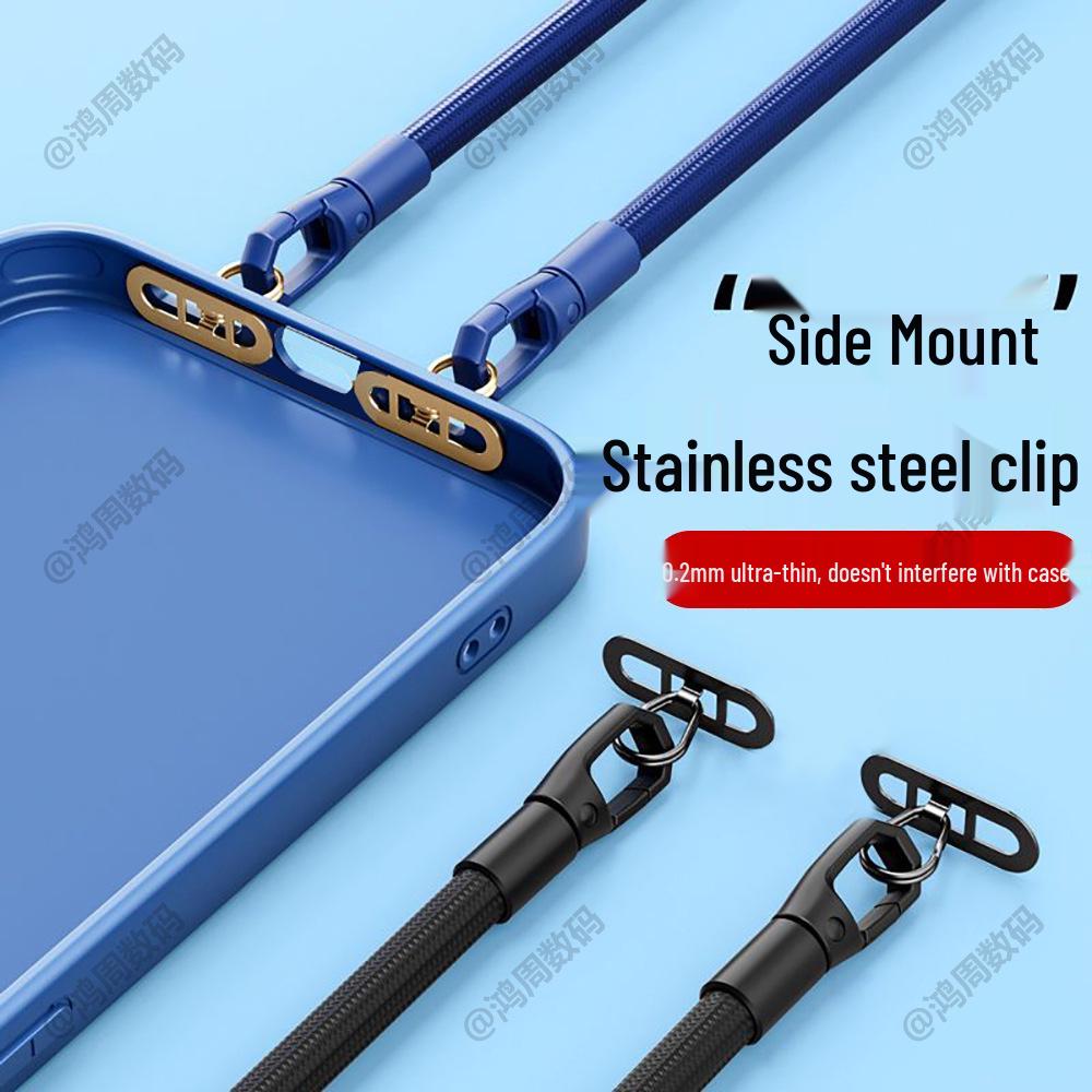 Ultra-thin 0.2mm Stainless Steel Clip: Silent Phone Gasket, Anti-Lost Metal Connector, Durable.