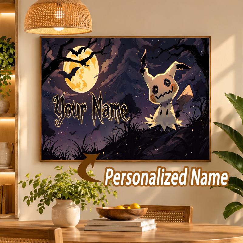 Mimikyu Custom Name Diamond Painting Personalized 5D Full Drill DIY Diamond Art Home Decor
