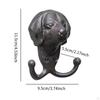 Wandhaken mit Tierkopffigur für Schlüssel, Bademäntel, Kleiderbügel, Badezimmer, Küche, rustikal