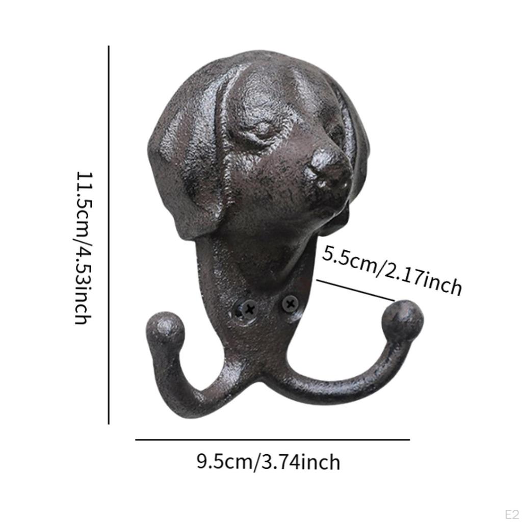 Wandhaken mit Tierkopffigur für Schlüssel, Bademäntel, Kleiderbügel, Badezimmer, Küche, rustikal