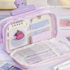 Large Capacity Stationery Storage Bag Cosmetic Storage Pen Pencil Case  Office