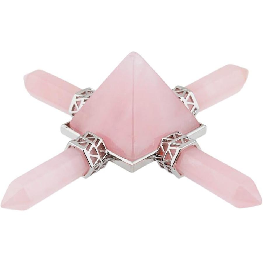 Rockcloud Pyramid Energy Generator, Reiki Chakra Healing Crystal Stone,Rock Quartz