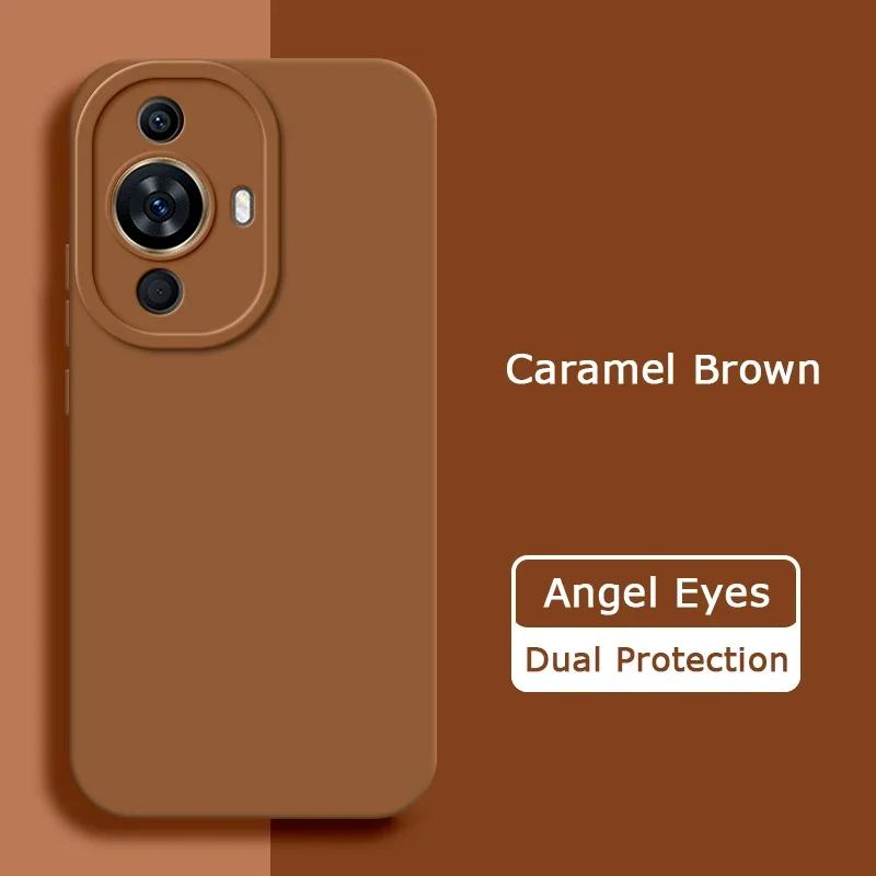Angel Eyes Square Liquid Silicone Phone Case for Huawei Nova 11 Pro Ultra SE 360 Soft Shockproof Back Cover Nova11 11Pro 11Ultra