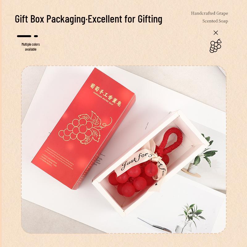 Grape Scent Handmade Soap String - Perfect for Hand and Face Washing, Ideal New Year or Spring Festival Gift, and Annual Meeting Souvenir.