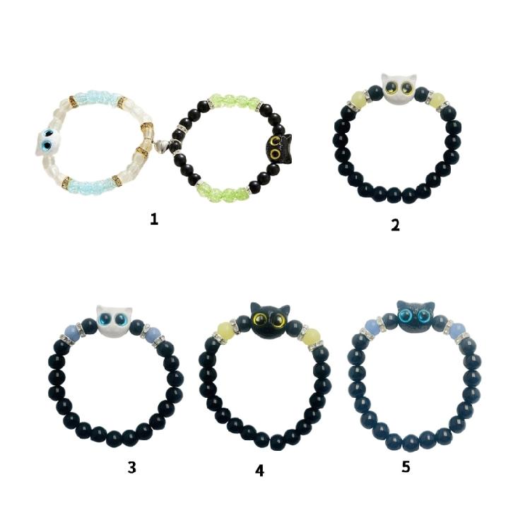 Lightweight Bracelet Glowing Charm Kitten Resin Wristband Hand Chain Friendship Jewelry For Couples Kitten Lovers