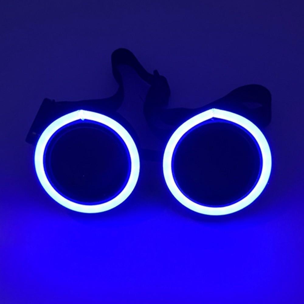 Round Light Up Glasses Wireless Luminous Eyewear Fashion Novelty Party Glasses Club Props