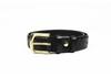 Men's Genuine Leather Woven Belt with Pure Copper Pin Buckle - Retro Casual Style