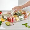 Divided Plate With Lid Food Storage Box Snack Box 8 Grid Snack Box Fruit Storage Box For Refrigerator Snack Vegetable Fruit Food