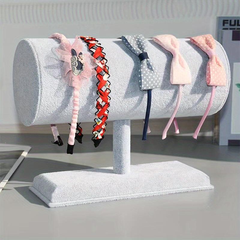 

1 шт. Стойка для повязок на голову, Одноярусная стойка для хранения повязок для волос, Настольная свободностоящая стойка для повязок на голову, Стойка для хранения резинок для волос, Ice Gray Headband Holder