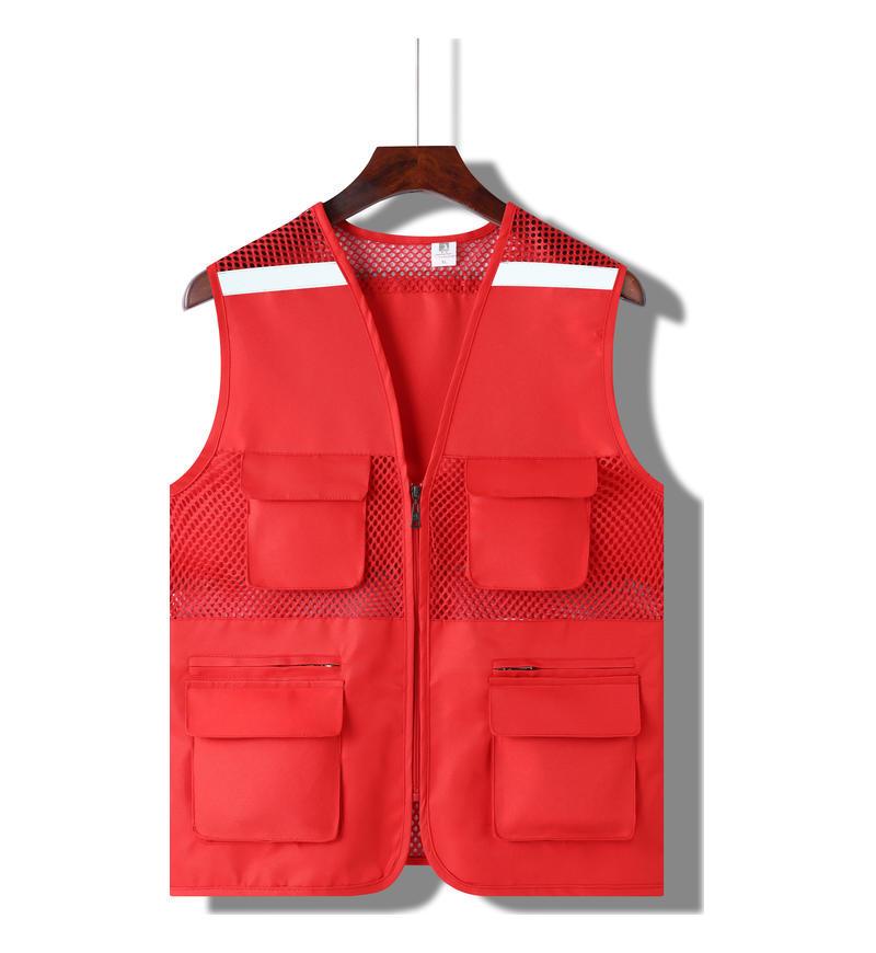 Custom Logo Multi-Pocket Volunteer Vest for Community and Photography Events