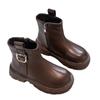Spring and Autumn Black Western-style Princess Boots Korean Version Fashionable British Style Martin Boots for Boys