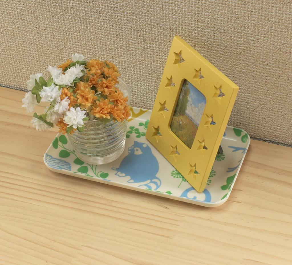 Tatsucraft SR Podnos na kolečkách, SS, 21,5 cm, Webový originální model, Zvířecí design, Vhodné do myčky a mikrovlnné trouby, Stylový severský plastový čtvercový obdélníkový,