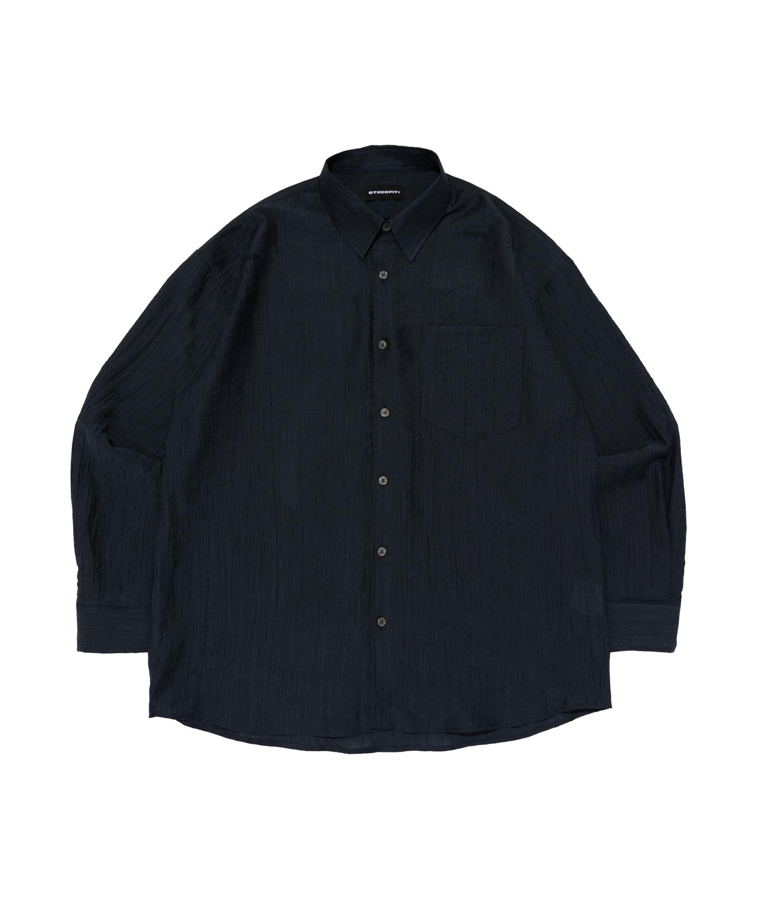 Ader Fits Frill Loose Fit Long Sleeve Shirt (Navy) Free