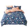 Luxury Modern Plant Pattern 100% Polyester Microfiber Brush Printing Bed Sheets Bedding Set
